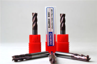 Cannelure de la fraise en bout de place de carbure de tungstène 4/coupeur faits sur commande 0.5um - 0.6um de fraise en bout de fente