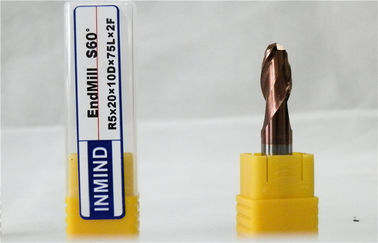 Fraise en bout de nez de boule de commande numérique par ordinateur de 2 cannelures avec du carbure solide Rod pour l'acier/acier inoxydable