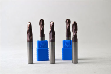 Outils de coupe enduits coniques par commande numérique par ordinateur de carbure de TiAlN de fraise en bout de nez de boule pour le cuivre
