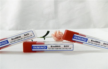 Quatre coupeurs micro de fraise en bout de rayon de cannelure de fraise en bout jambe faisante le coin de carbure de longue