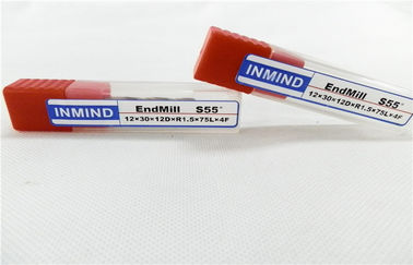 Quatre coupeurs micro de fraise en bout de rayon de cannelure de fraise en bout jambe faisante le coin de carbure de longue