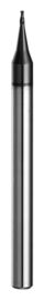 Coupeur micro 0.5-0.6um des fraises en bout de nez de boule de cannelure de la grande vitesse 2 HRC55