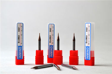 Les fraises en bout micro de carbure solide fait sur commande Tialn ont enduit le nez Endmill 0.3um de boule