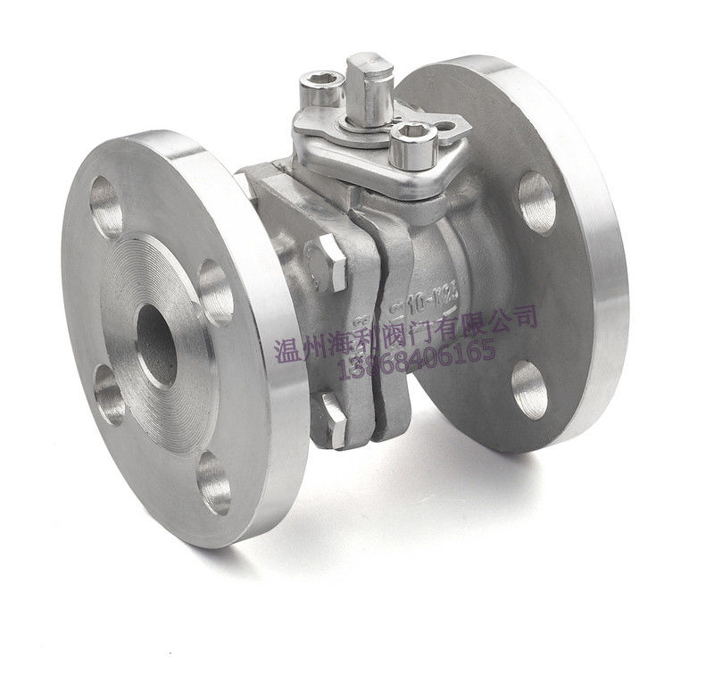 Robinet à tournant sphérique de l'acier inoxydable 2PC, extrémité de bride, support de fixation direct, 150LB/300LB, PN16-40