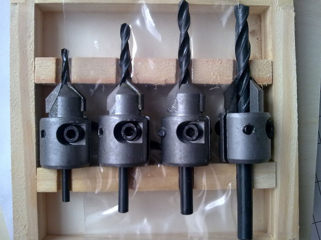Le carbure de CTT des pièces 4PCS d'outil de bricolage de TC-004V a incliné le peu de foret de fraise pour le perçage en bois