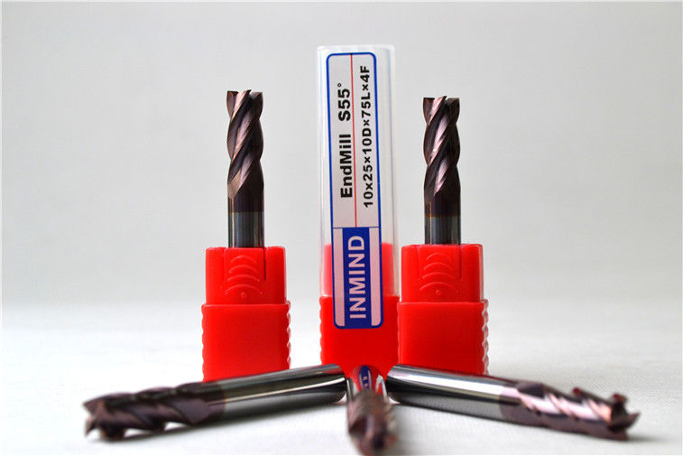 Cannelure de la fraise en bout de place de carbure de tungstène 4/coupeur faits sur commande 0.5um - 0.6um de fraise en bout de fente