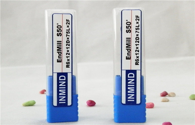 Outil de coupe de grain de Mirco de fraise en bout de nez de boule du carbure HRC50 Endmill Roughing à finir