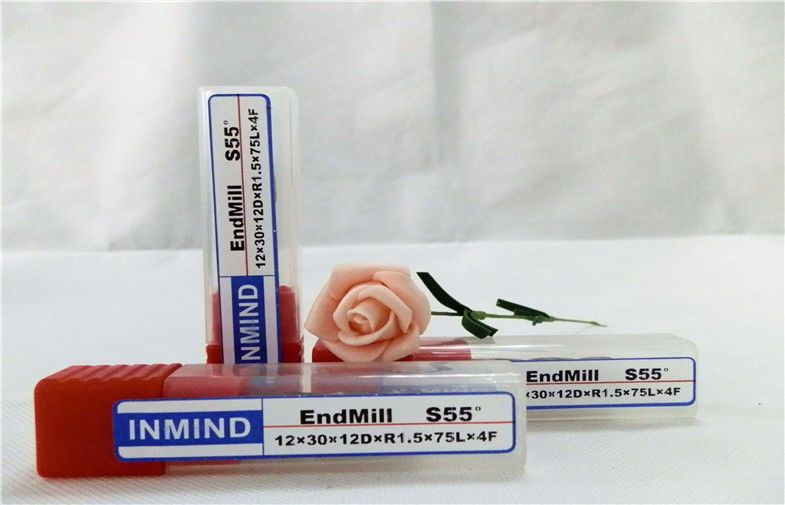 Outil de coupe solide de carbure de longue de portée de chanfrein de coin de rayon cannelure de la fraise en bout 4, HRC50